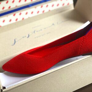 Rothy's Point II Glamour Red Shoes Size 11